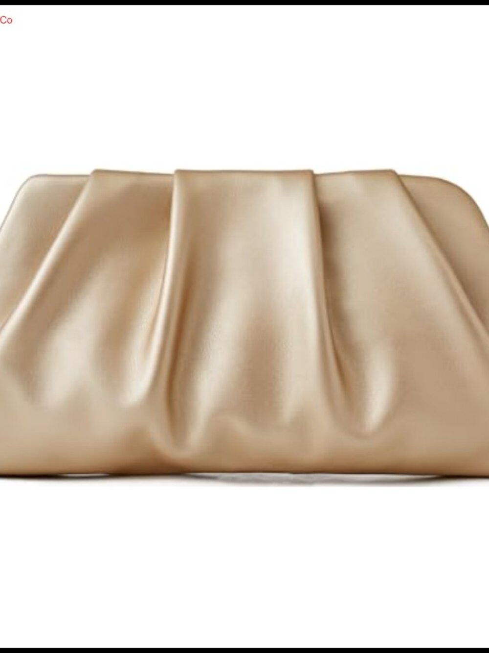 Ruched Clutch Purse Detachable Metal Chain Crossbody Evening Bag